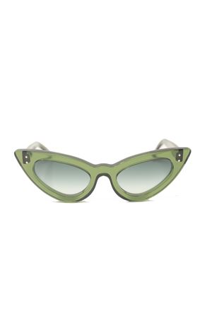 Green cat eye vintage style sunglasses Capri People | SAMANTAVERDE